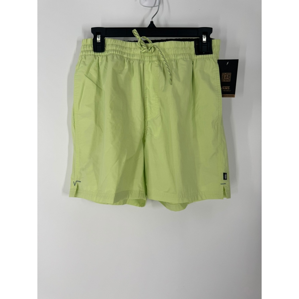 Vans Mens Relaxed Primary Solid Elastic Boardshorts Lime Green 17" Outseam Med
